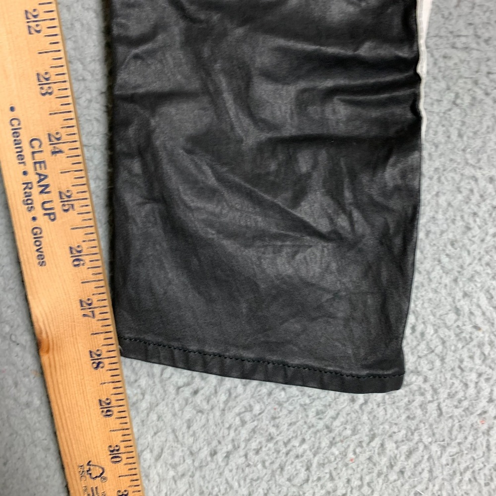 Robin's Jeans Predator Cargo Pants Women's 25 Black Coated‎ Side Striped Sporty - Picture 13 of 14